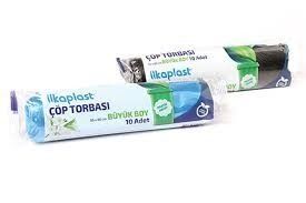 İlka Çöp Poşeti Büyük Boy Mavi (65x80) 100G - 50 Rulo