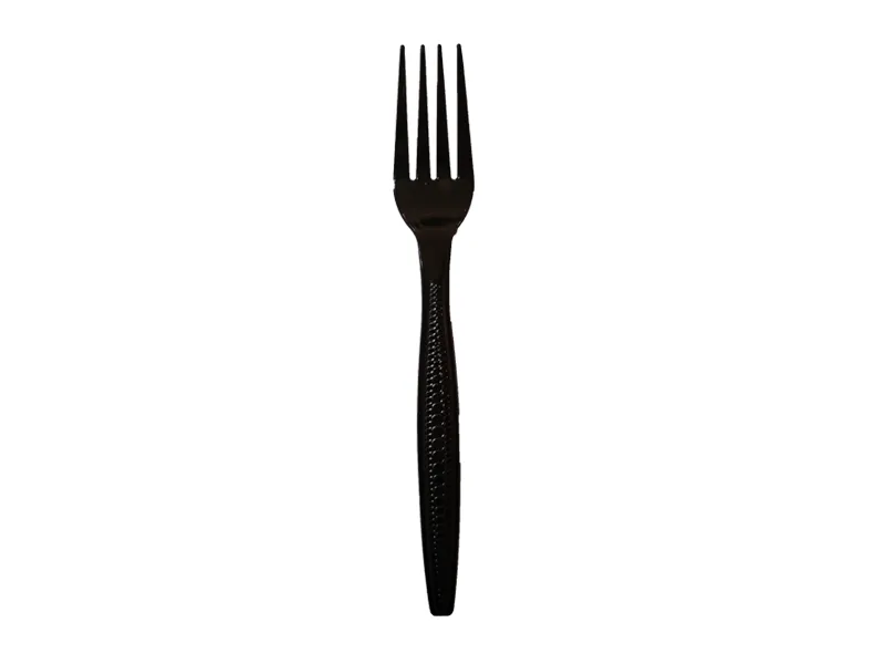 Siyah Lüks Plastik Çatal ( 50 Adet )