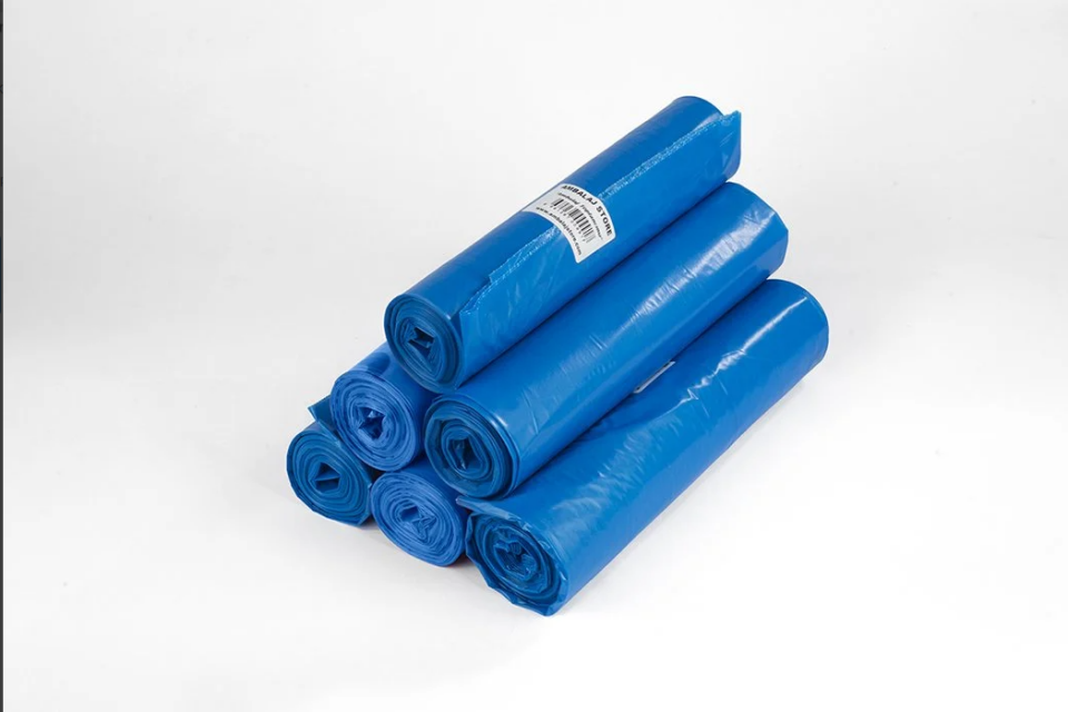 Endüstriyel Çöp Poşeti Jumbo Boy Mavi 300G 10 Adet
