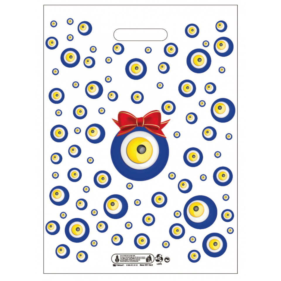 33x45 Çok Renkli Takviyeli Poşet 3 NO( 50 Adet )
