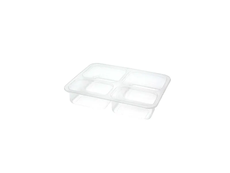4 Bölmeli Mikrodalga Kahvaltı-Yemek Kabı ( 400 Adet )