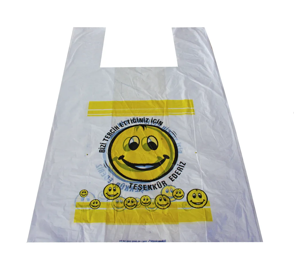 Hışır Poşet Smile Baskılı Orta Boy ( 10 PAKET )