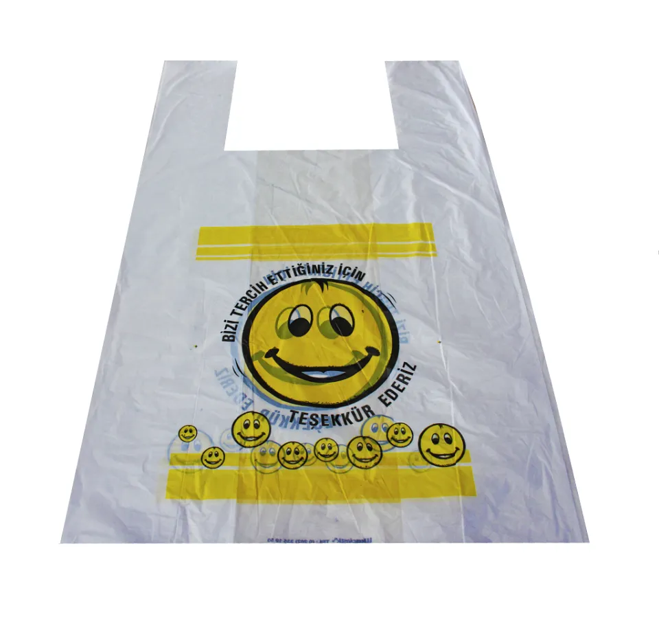 Hışır Poşet Smile Baskılı Büyük Boy ( 10 PAKET )