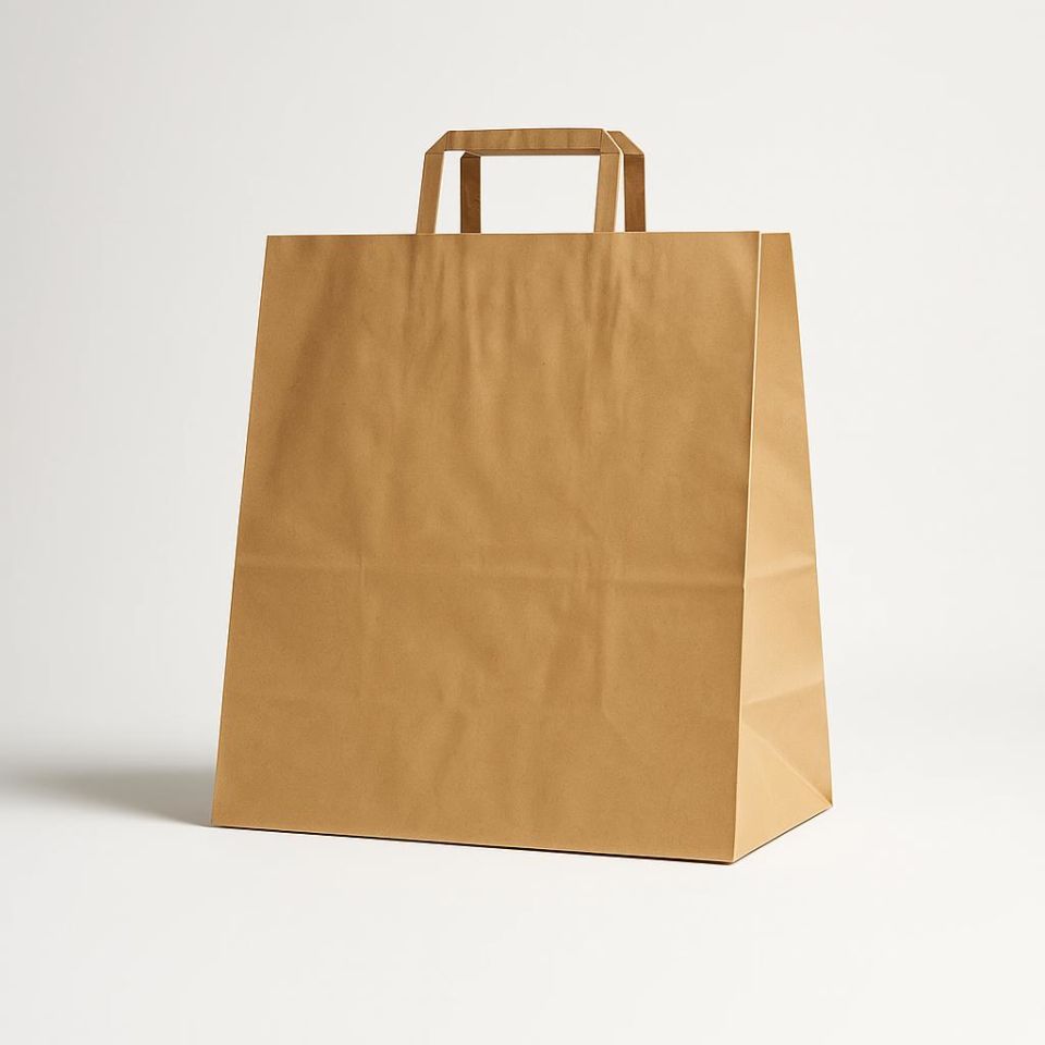 Çanta Kraft 32x28x16 Cm Düz Sap
