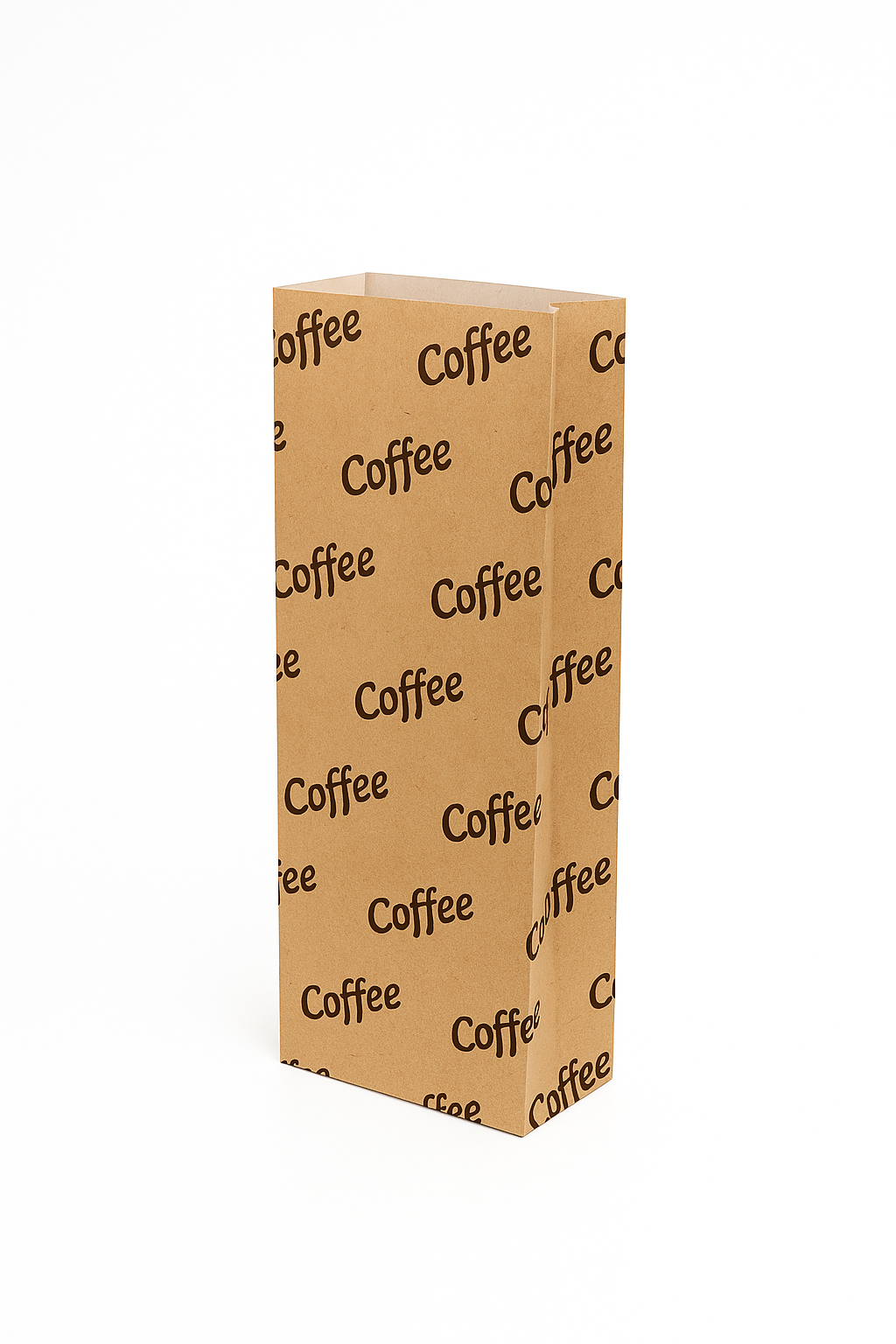 Kese Kraft 8x22x4 Cm Kare Dipli Çift Katlı Coffee Baskılı