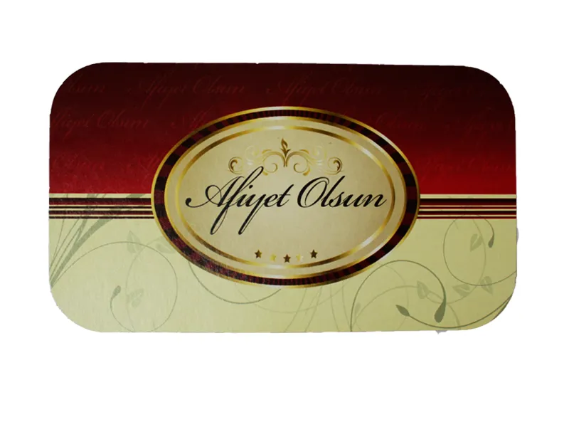 Afiyet Olsun Baskılı Alüminyum Kapak 1000 Gr ( 100 Adet )