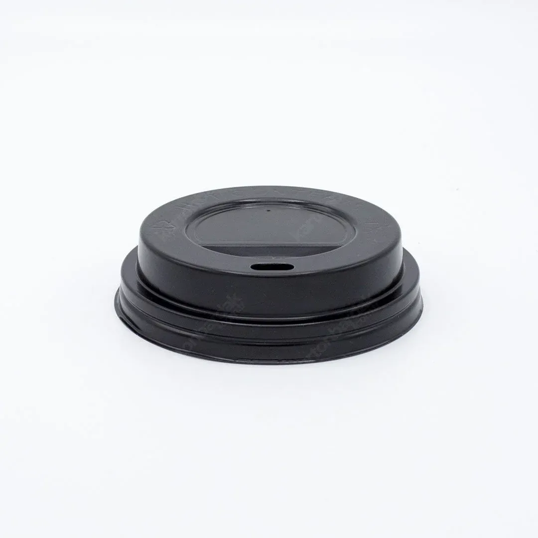 90 mm Karton Bardak Kapağı Siyah (100'lü)