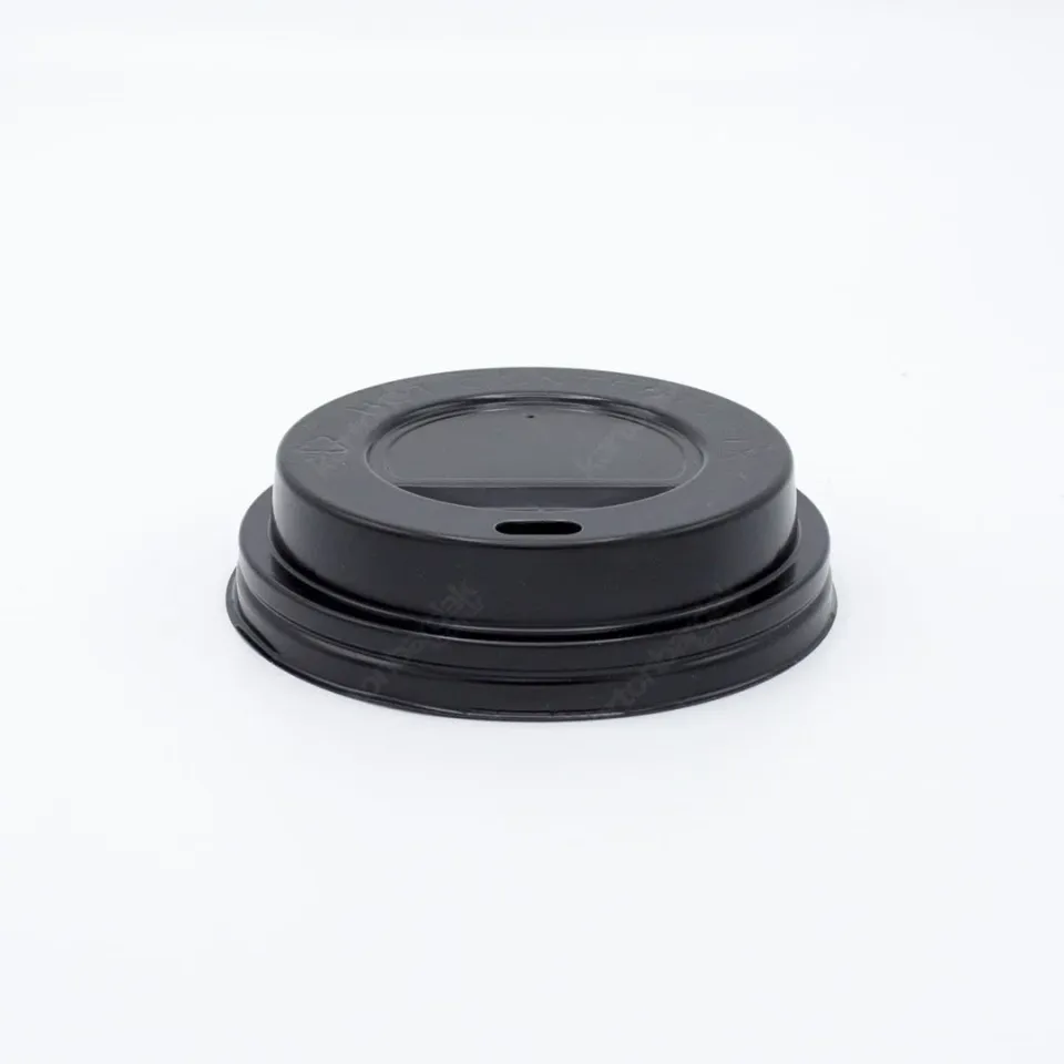 90 mm Karton Bardak Kapağı Siyah (100'lü)