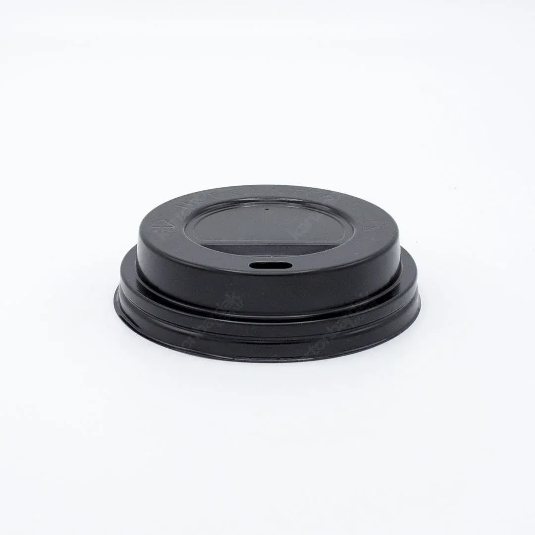 80 mm Karton Bardak Kapağı Siyah (100'lü)