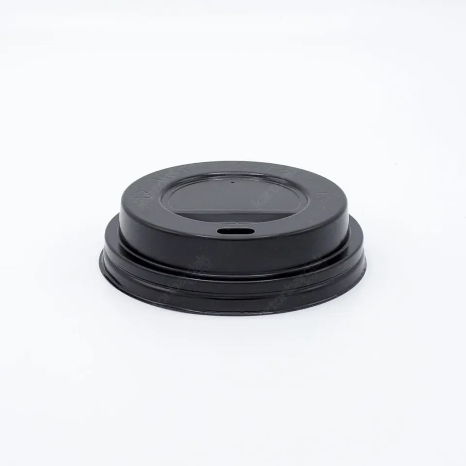 80 mm Karton Bardak Kapağı Siyah (1000'li)