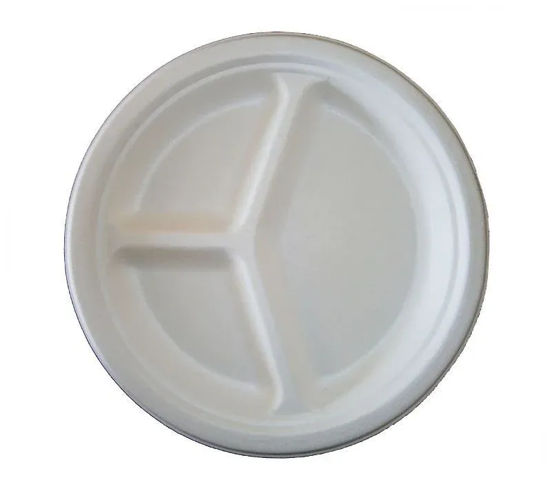 Ekolojik Tabak 3 Gözlü 25 cm 10 inc ( 500 Adet )