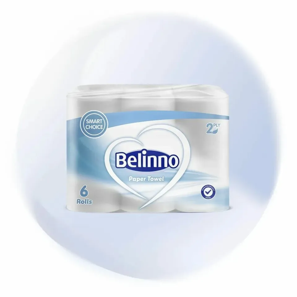 Belinno Deluxe Rulo Havlu 3 Katlı 6'lı Rulo